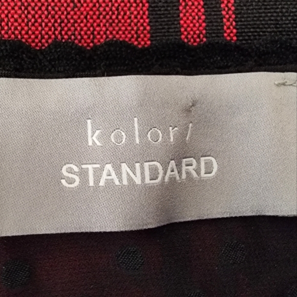 kolor STANDARD Black Swiss Dot Sheer Lace Ruffle Blouse Women's Small - Picture 3 of 5